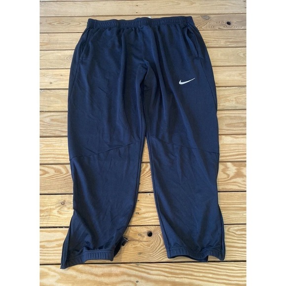 Nike Dri Fit Zip Ankle Athletic Pants Size 2XL Men’s Black - Picture 1 of 8